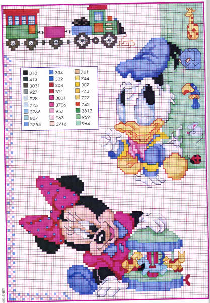 Schema punto croce Immagini bimbi 009
